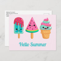 Yummy Ice Cream Trio Summer Vibe