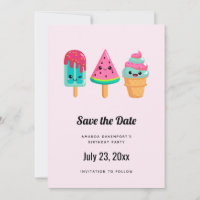 Yummy Ice Cream Trio Summer Vibe