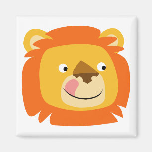 Yummy lion button magnet
