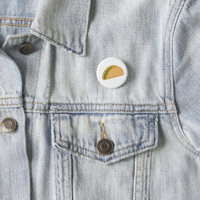 Yummy Minimalistic Taco Emoji 3 Cm Round Badge (In Situ)