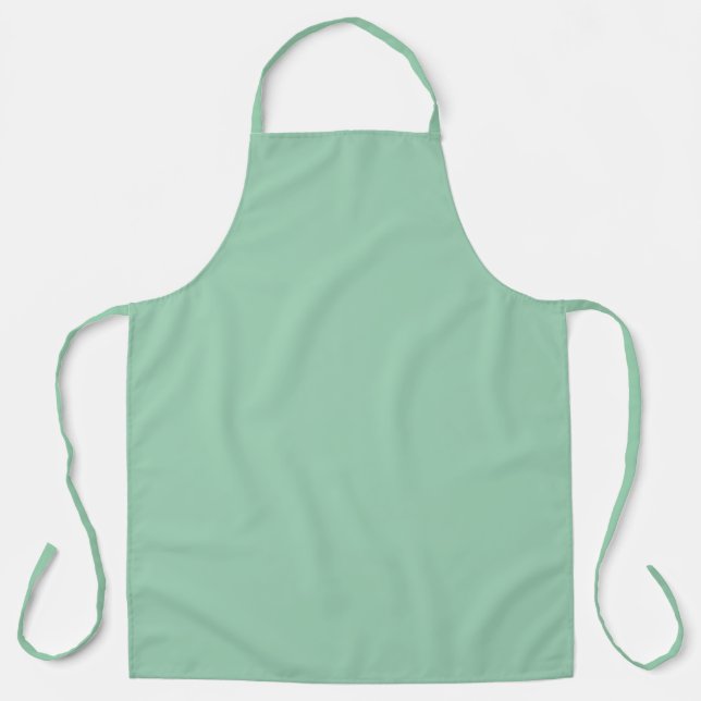 Yummy Mint Green Solid Colour Apron (Front)