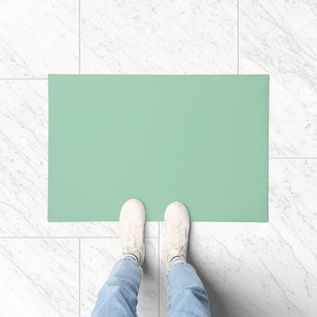 Yummy Mint Green Solid Colour Doormat (Indoor)