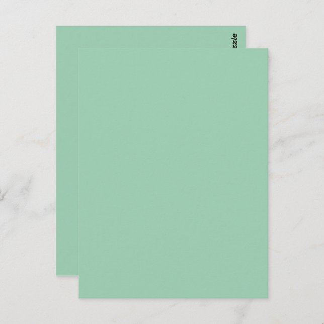Yummy Mint Green Solid Colour  Postcard (Front/Back)
