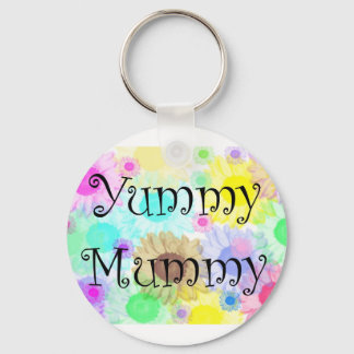 yummy mummy flowers keyring