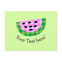 Yummy Neon Plaid Watermelon Slice Icon