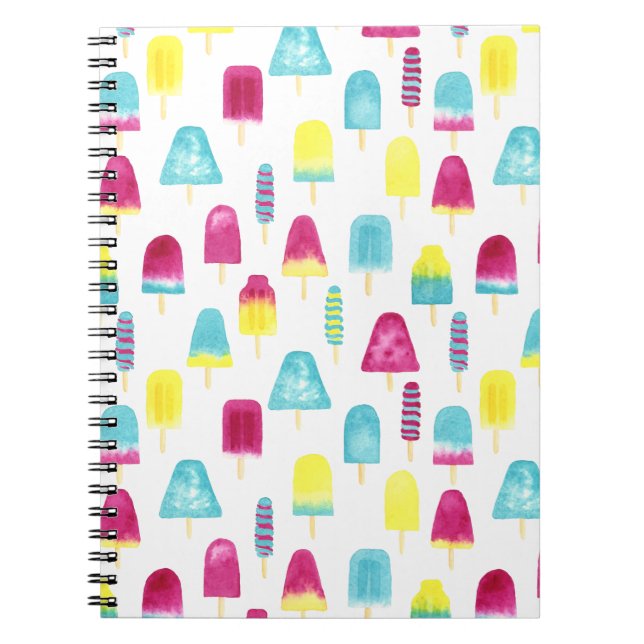 Yummy Popsicles Spiral Notebook (Front)
