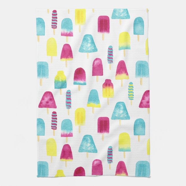 Yummy Popsicles Tea Towel (Vertical)
