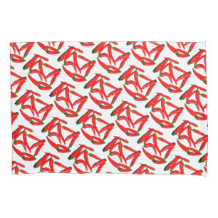 Yummy Red Hot Spicy Chilli Peppers Pattern Pillowcase