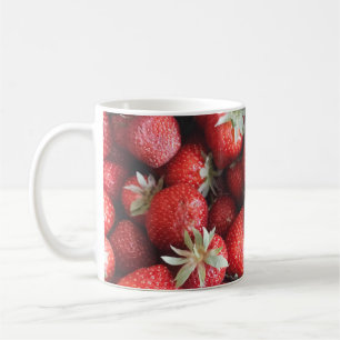 Yummy Red Vibrant Strawberry Pattern Coffee Mug