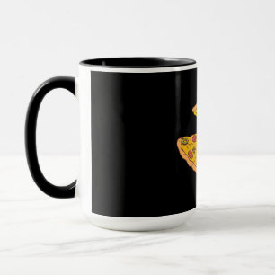 Yummy Sliced Pizza Cartoon Design Mug