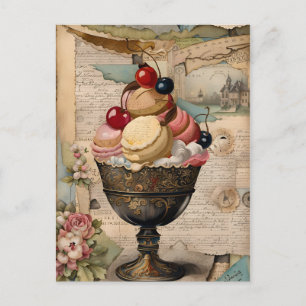 Yummy Sweets Vintage Collage  Postcard