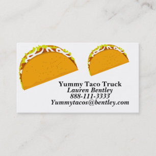 Yummy Taco Food Truck Business Cards
