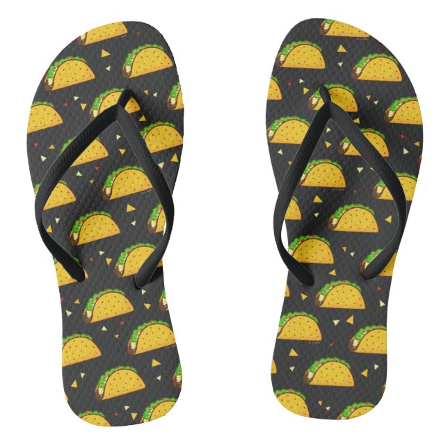 Yummy Taco Pattern Jandals (Footbed)