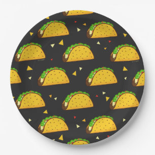 Yummy Taco Pattern Paper Plate