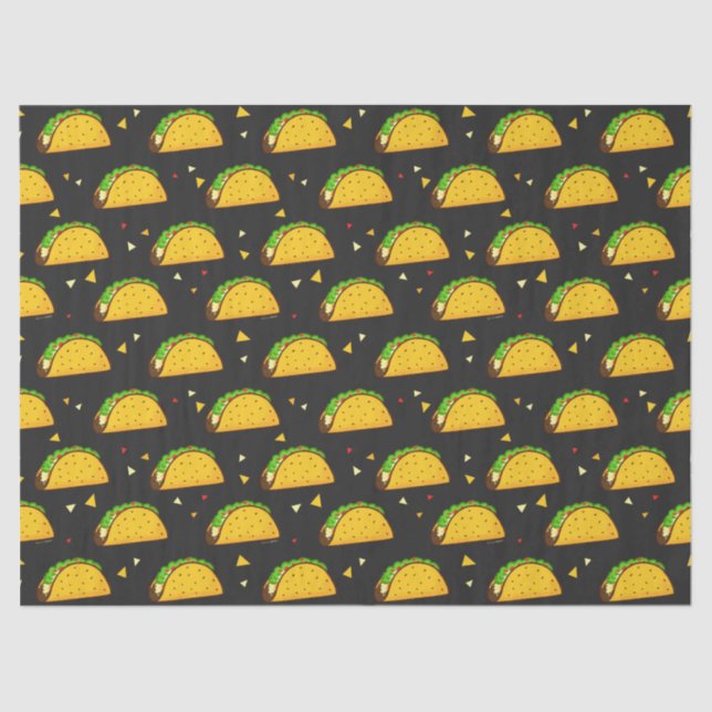 Yummy Taco Pattern Tissue Paper (Front)