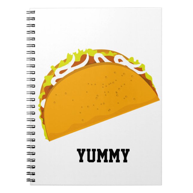 Yummy Taco Spiral Notebook (Front)