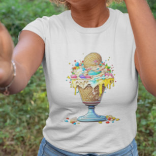 Yummy Whimsical Ice Cream Sundae T-Shirt