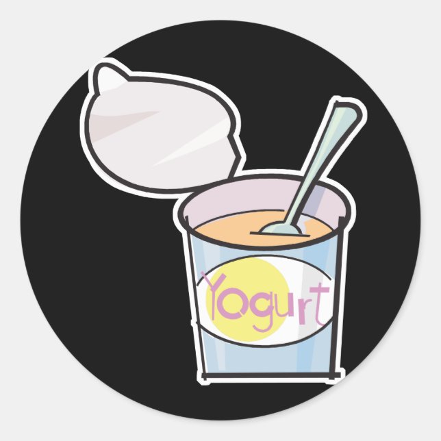 yummy yogurt classic round sticker (Front)