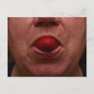 Yummy, yum, yum...Strawberry! Postcard