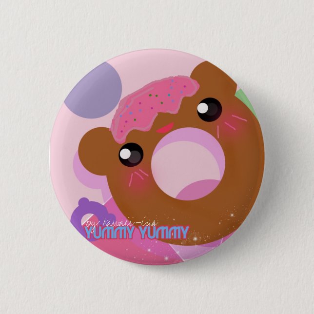 Yummy Yummy! 6 Cm Round Badge (Front)