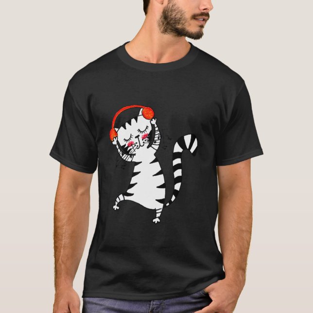 Yuna Cat Is Enjoying The Beat With Her New Headpho T-Shirt (Front)