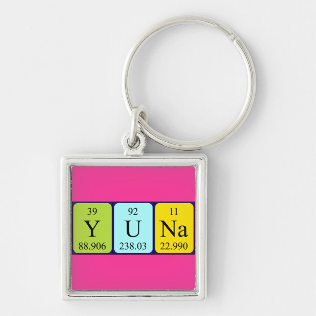 Yuna periodic table name keyring (Front)
