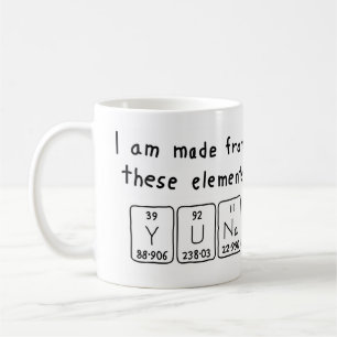 Yuna periodic table name mug