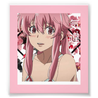 Yuno Gasai Future Diary Pink Poster