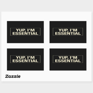 Yup Im Essential Rectangular Sticker