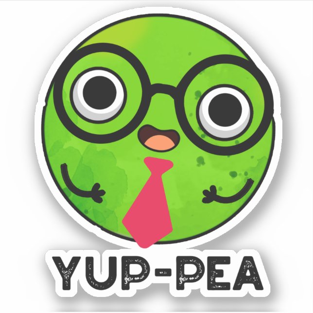Yup-pea Funny Yuppie Veggie Pea Pun  (Front)