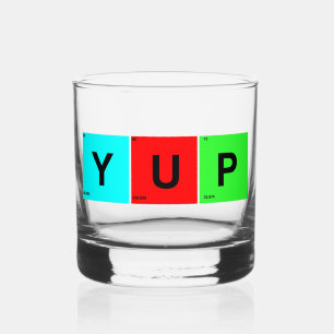 YUP Periodic Table of Elements Squares Whiskey Glass