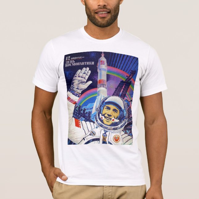 Yuri Gagarin Cosmonaut male t-shirt (Front)