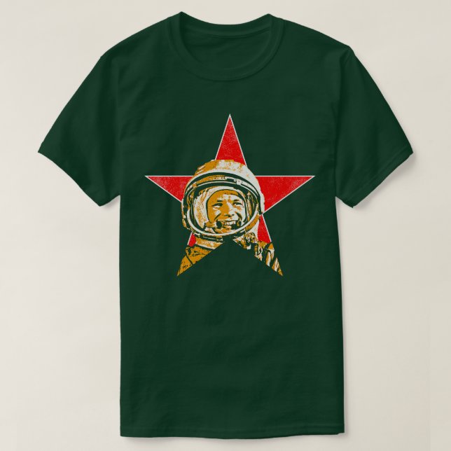 Yuri Gagarin First in Space 8 T-Shirt (Design Front)