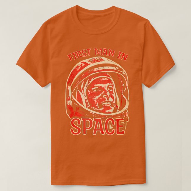 Yuri Gagarin First Man In Space T-Shirt (Design Front)