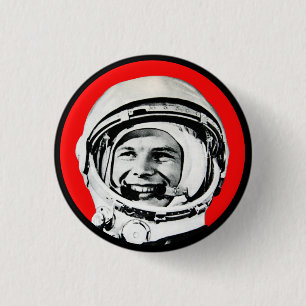 Yuri Gagarin - Soviet Hero & Cosmonaut 3 Cm Round Badge