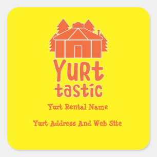 Yurt Living And Vacations T-Shirt Square Sticker