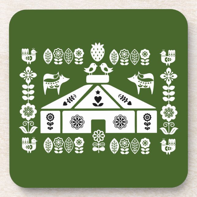 Yurt Living In Nature Coaster (Front)
