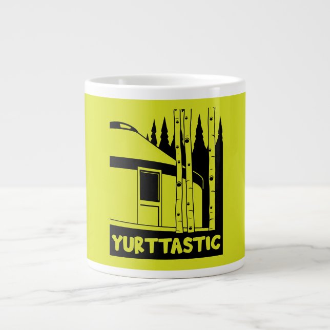 Yurt Living In Nature Large Coffee Mug (Front)
