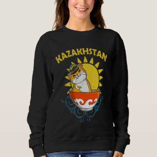 Yurta Republic of Kazakhstan Qazaqstan Kazakh flag Sweatshirt