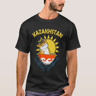 Yurta Republic of Kazakhstan Qazaqstan Kazakh flag T-Shirt