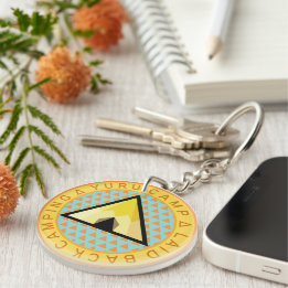 Yuru Camp Badge - Laid Back Camping Logo Key Ring