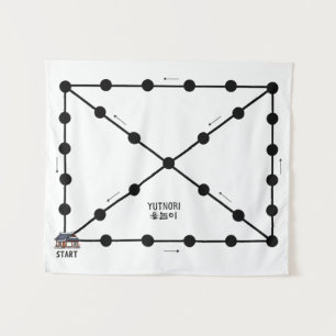 Yut Nori Korean Board Game Tapestry
