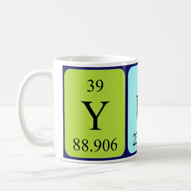 Yuta periodic table name mug (Left)