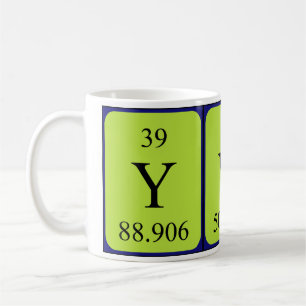 Yves periodic table name mug