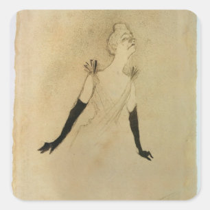 Yvette Guilbert, 1894 Square Sticker