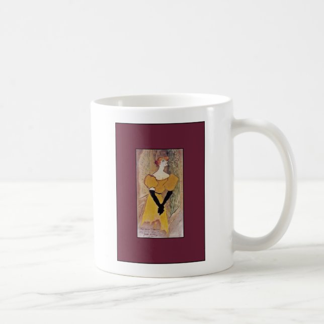 Yvette Guilbert 1895 ~ Henri de Toulouse-Lautrec Coffee Mug (Right)