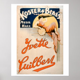 'Yvette Guilbert (c.1869-1944) at Koster and Bial' Poster