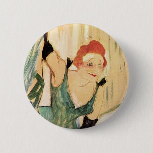 Yvette Guilbert, Henri de Toulouse-Lautrec 6 Cm Round Badge