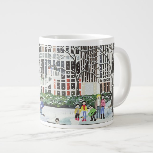 Yvonne Arnaud Theatre Large Coffee Mug (Front Right)