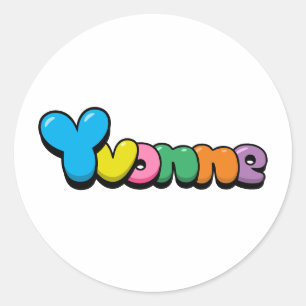 Yvonne Classic Round Sticker